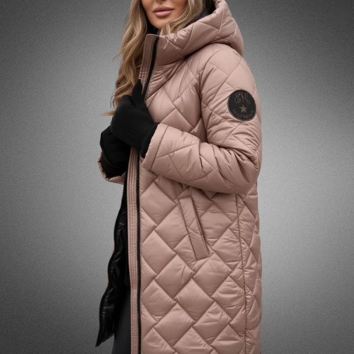 Alexa | Manteau long matelassé et rembourré à capuche