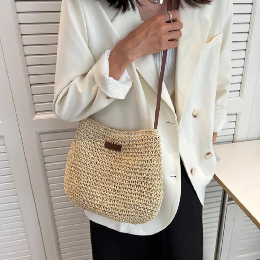 Mehnaz | Classic Woven Style Shoulder Bag