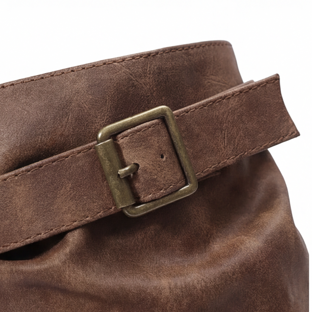 Eyla | Bottines mi-mollet froissées à porter souple