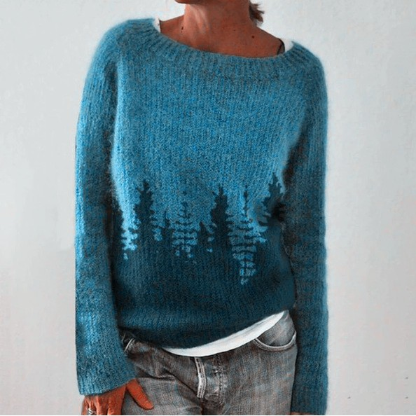 Melissa | Forest Print Knit Sweater