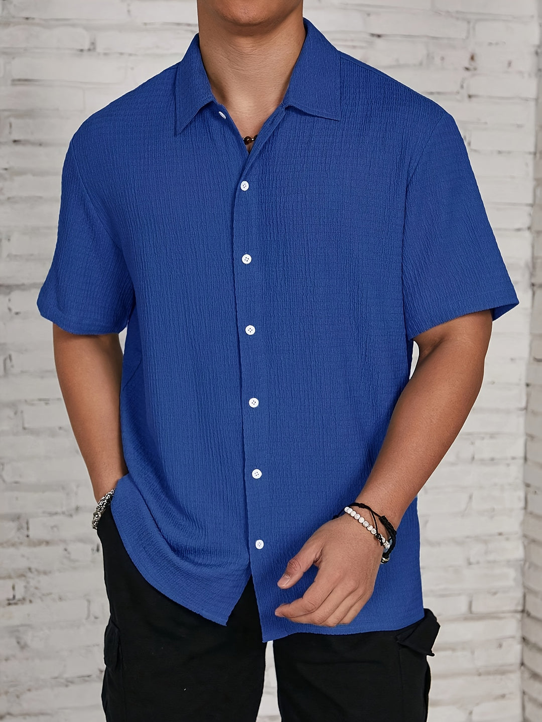 Cole | Classic Short Sleeve Button-Up Shirt