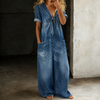 Maya | Wide-Leg Denim Jumpsuit