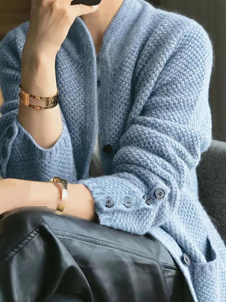 Michelle | Le cardigan en maille texturée douillet