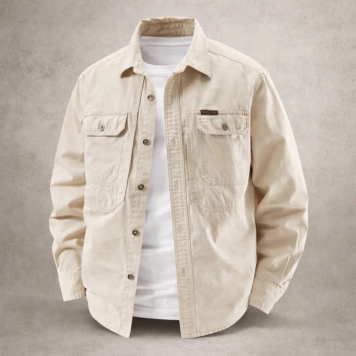 Jamie Cotton Overshirt Off White