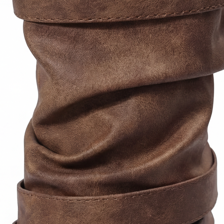 Eyla | Bottines mi-mollet froissées à porter souple