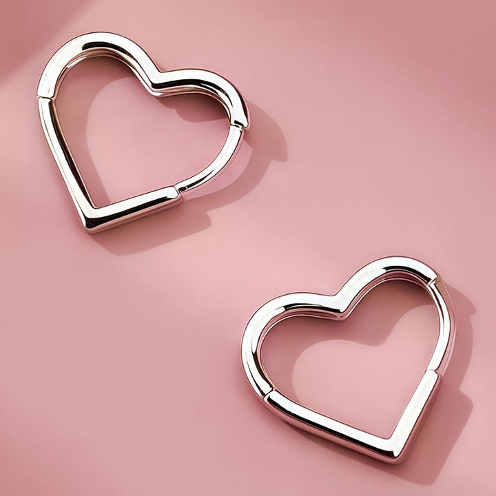Eve | Golden Heart Stainless Steel Earrings