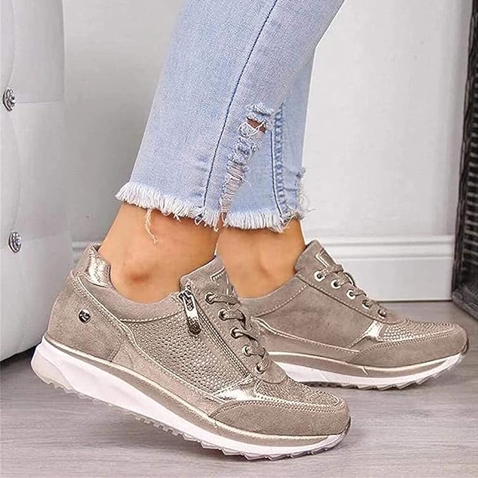 Emalie | Zip-Up Comfort Sneakers