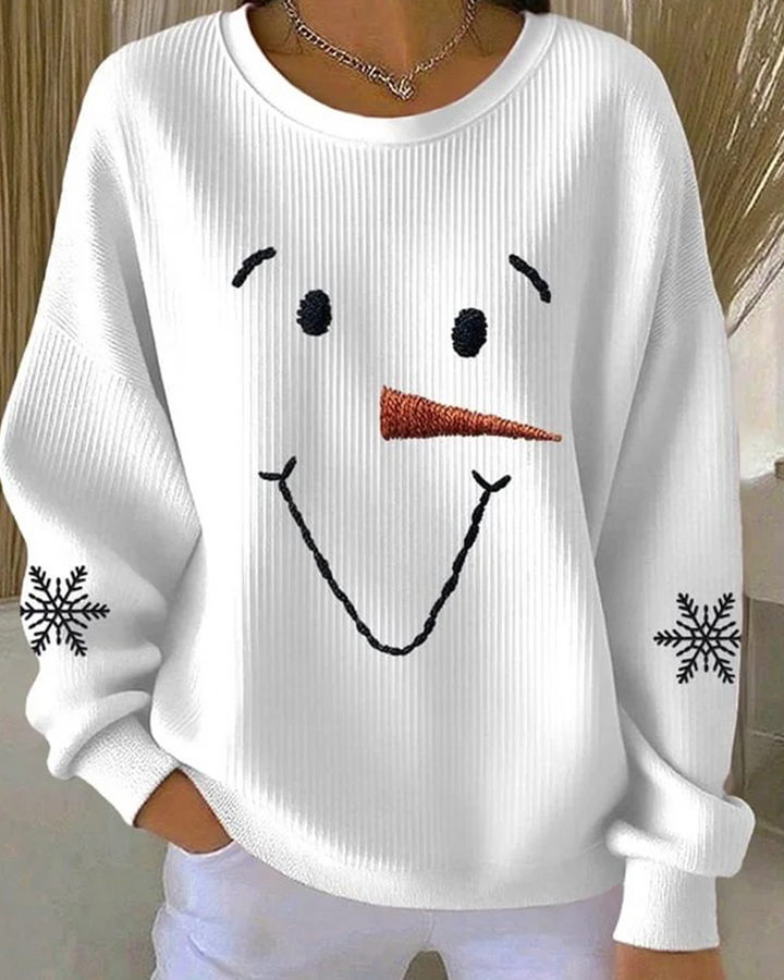 Phoebe | Cute Snowman Face Sweatshirt