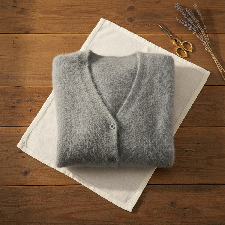 Marla | Fluffy V-Neck Button Cardigan