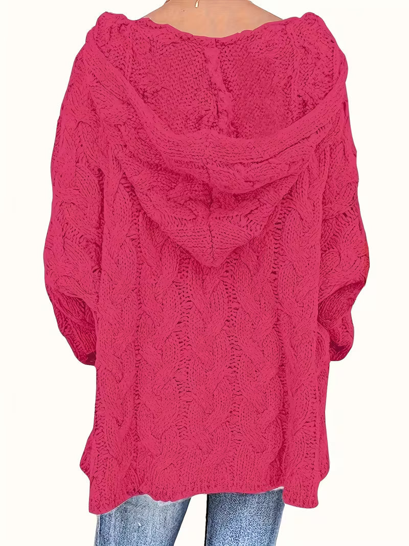 Lydia | Pull à capuche en grosse maille