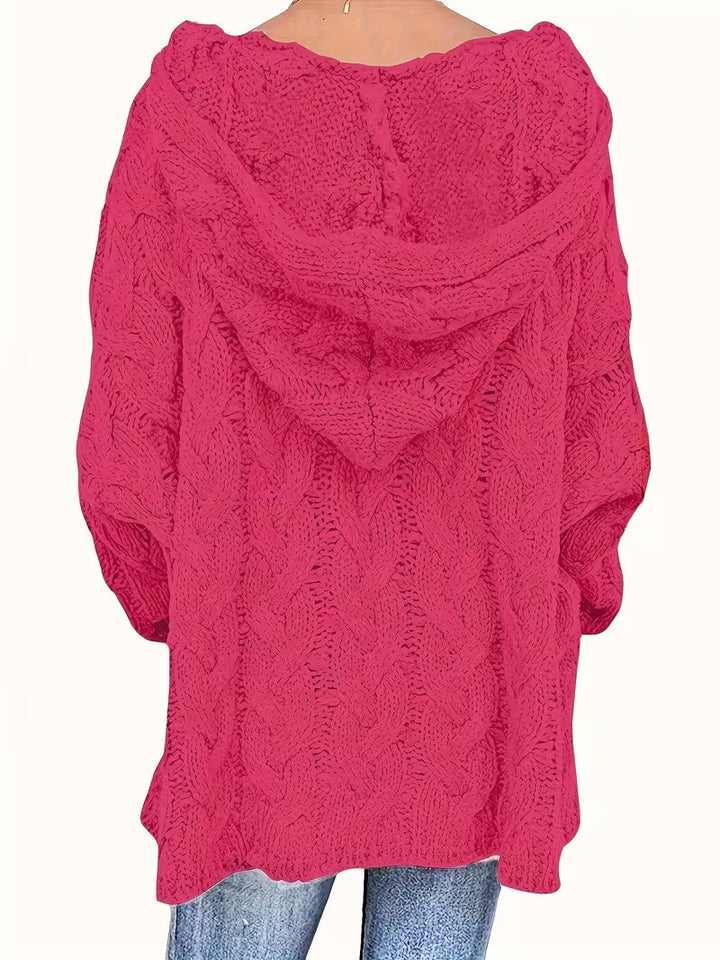 Lydia | Pull à capuche en grosse maille