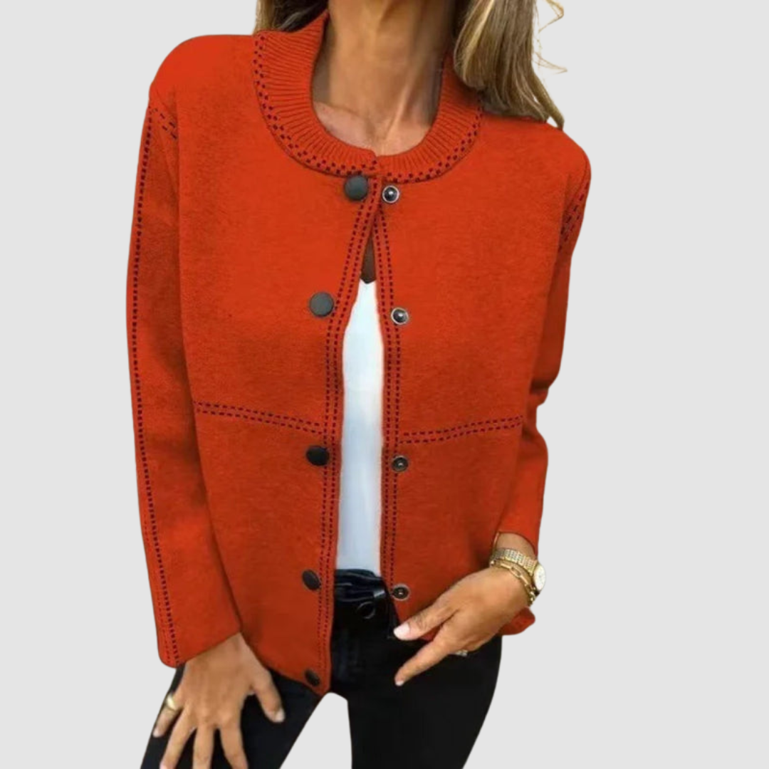 Christine | Button-Front Knit Cardigan