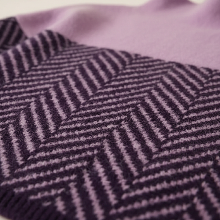 Kari | Herringbone Knit Turtleneck Sweater