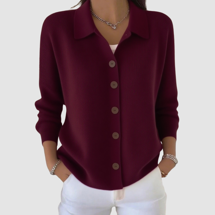 Joelle | Cardigan en maille boutonné