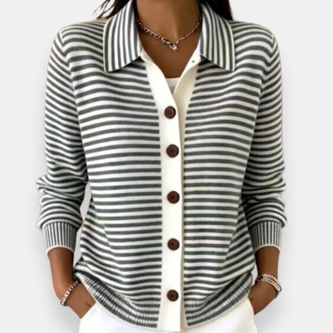 Hudsyn | Striped Button Cardigan