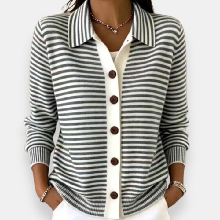 Hudsyn | Striped Button Cardigan