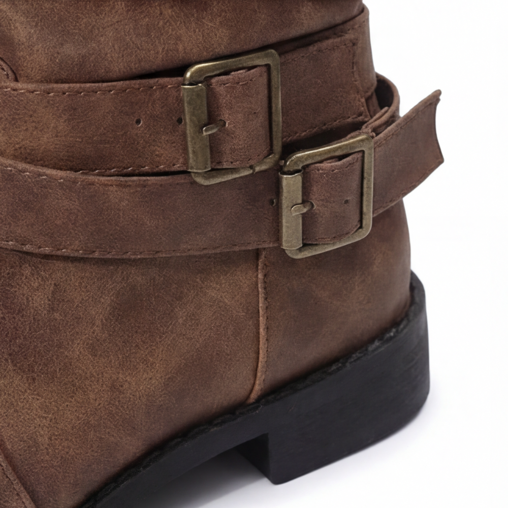 Eyla | Bottines mi-mollet froissées à porter souple
