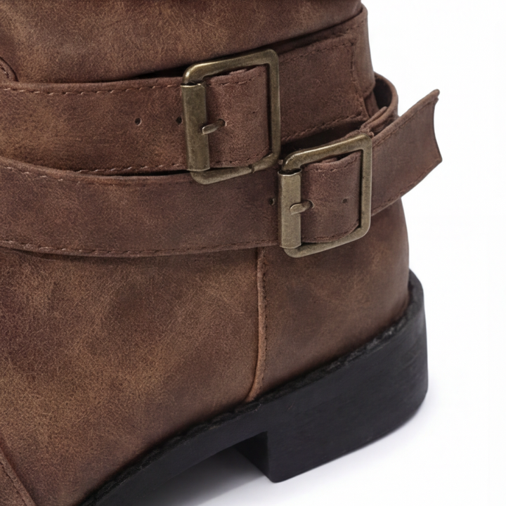 Eyla | Bottines mi-mollet froissées à porter souple