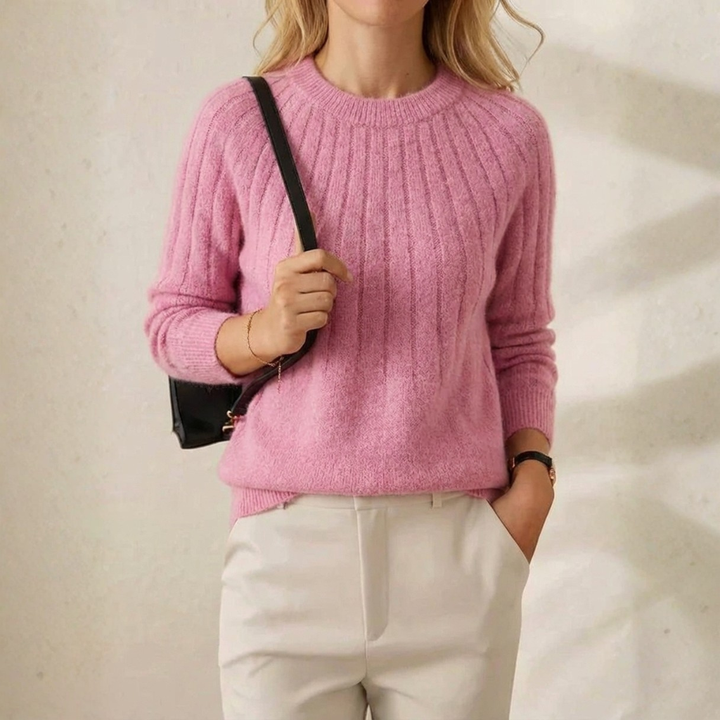 Luella | Ribbed Knit Crewneck Sweater