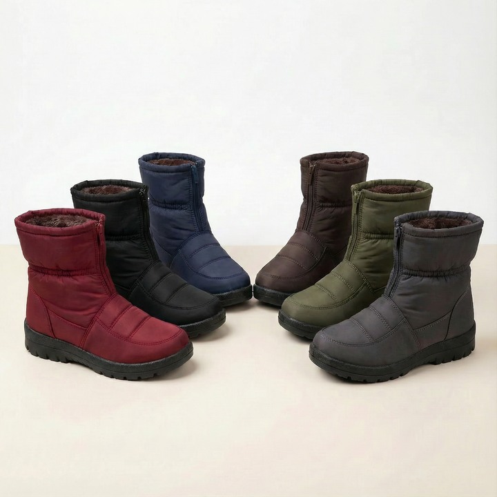 Winry | Waterproof Faux Fur-Lined Zip-Up Ankle Winter Boots