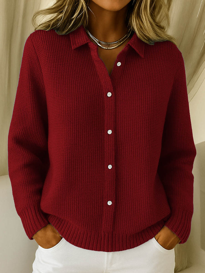 Olive | Cozy Button-Front Knit Sweater