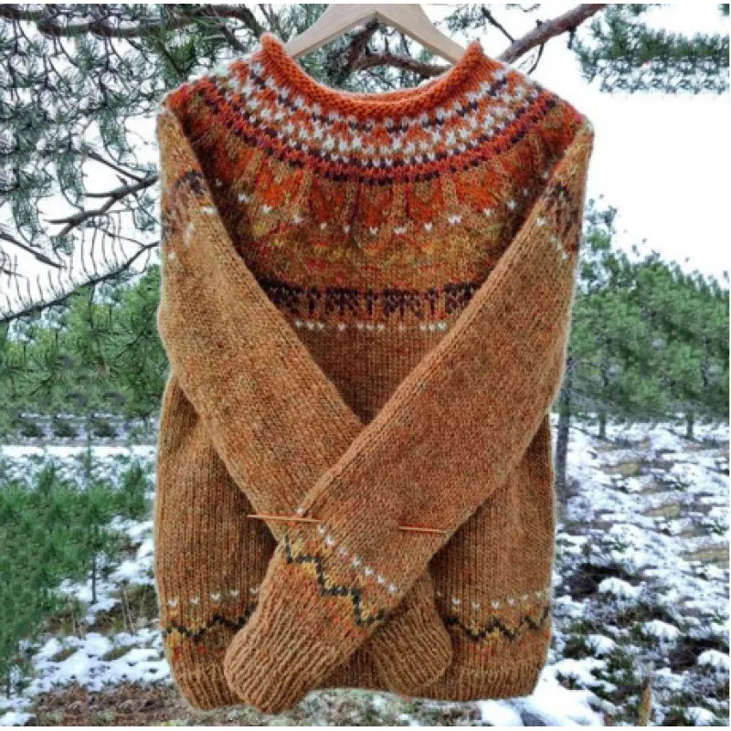 Callista | Fair Isle Yoke Knit Sweater