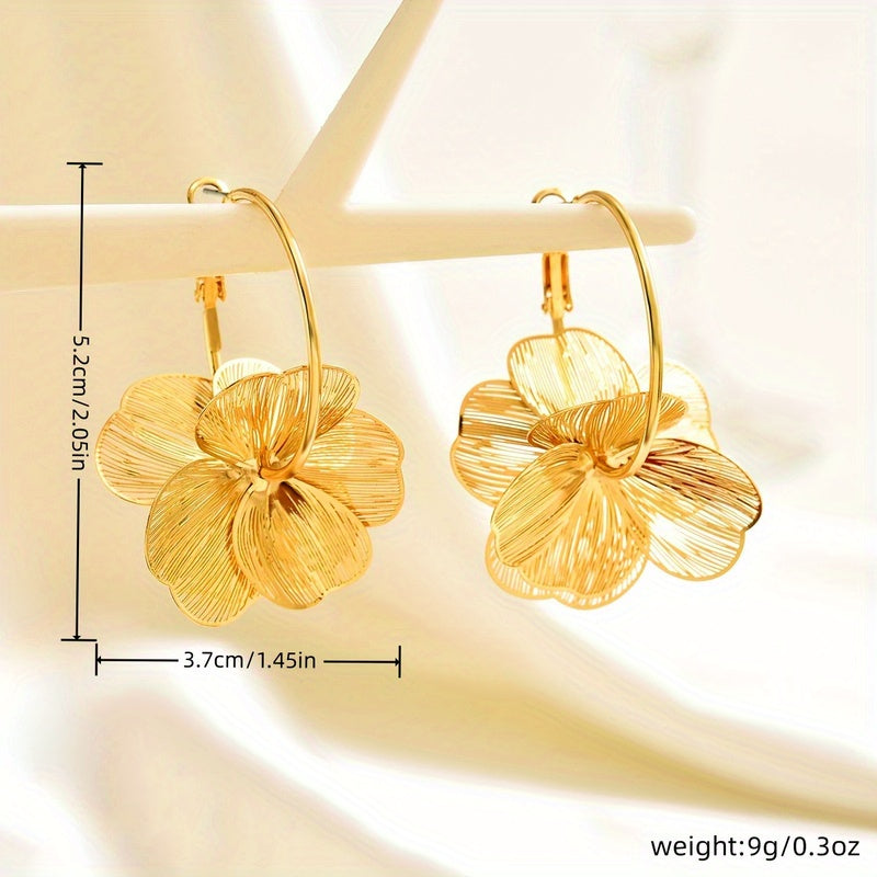 Lyly-Rose | Exaggerated Gold Hollow Earrings