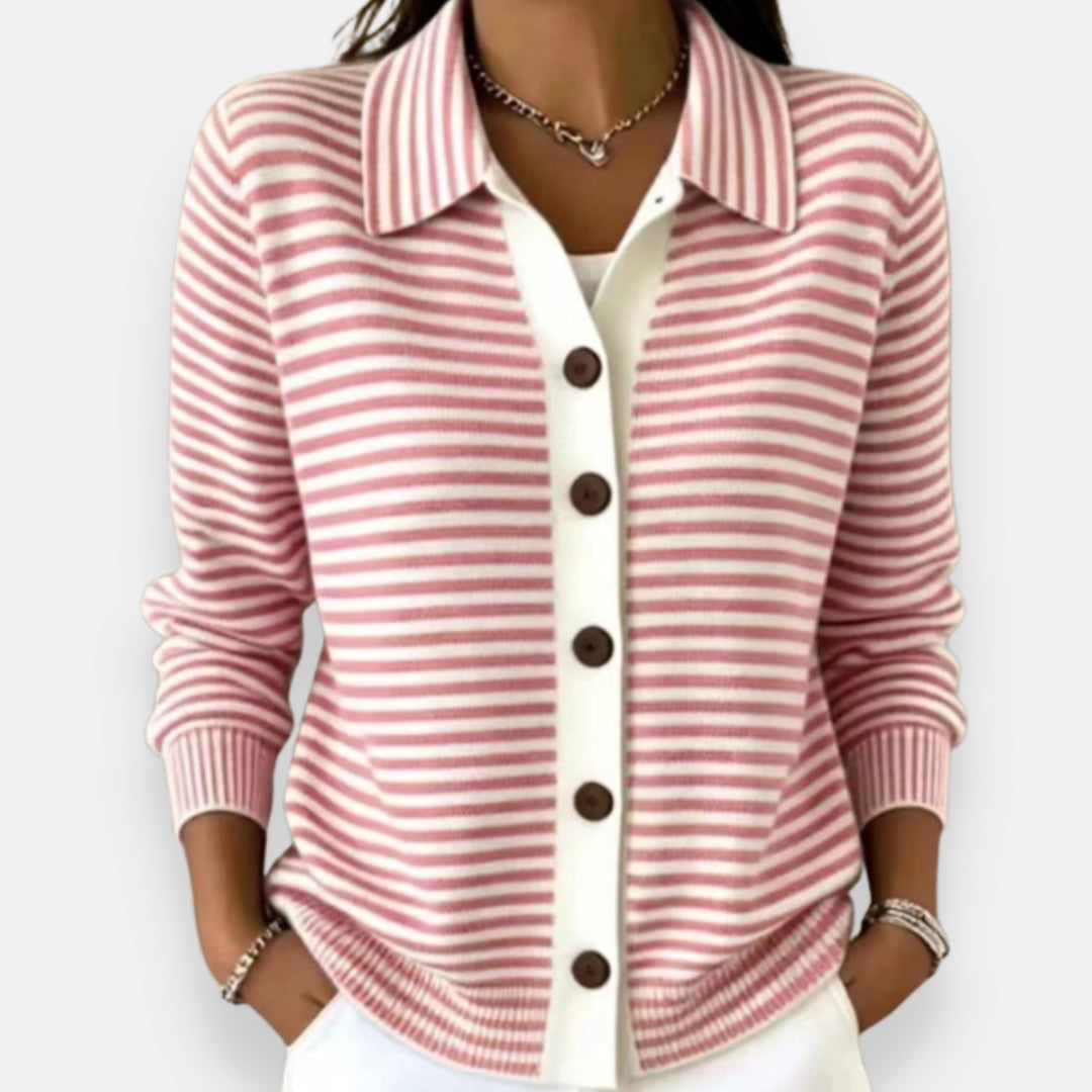 Hudsyn | Striped Button Cardigan