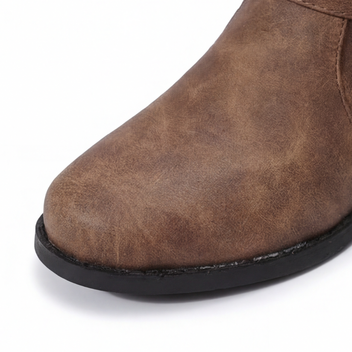 Eyla | Bottines mi-mollet froissées à porter souple