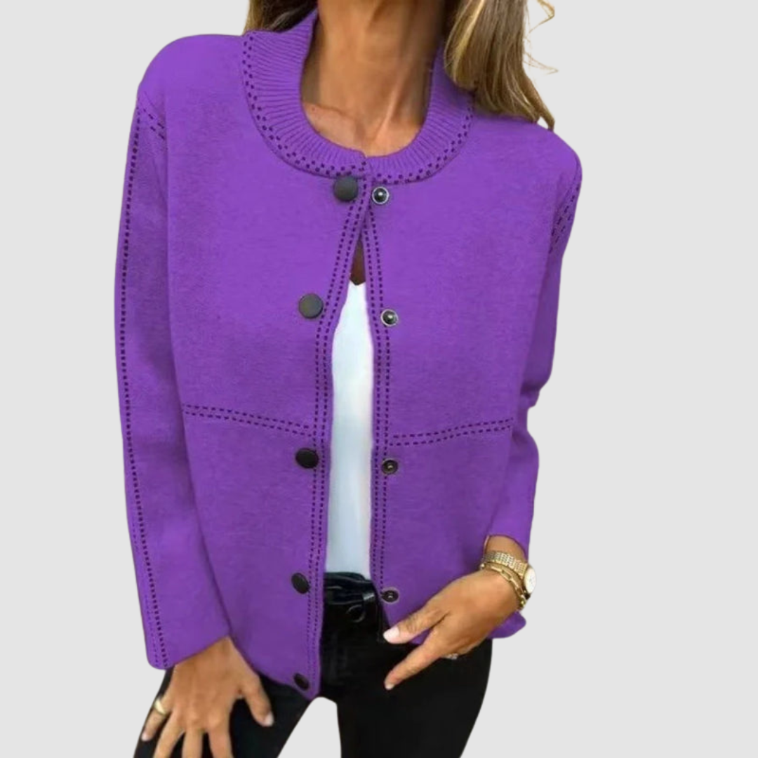Christine | Button-Front Knit Cardigan