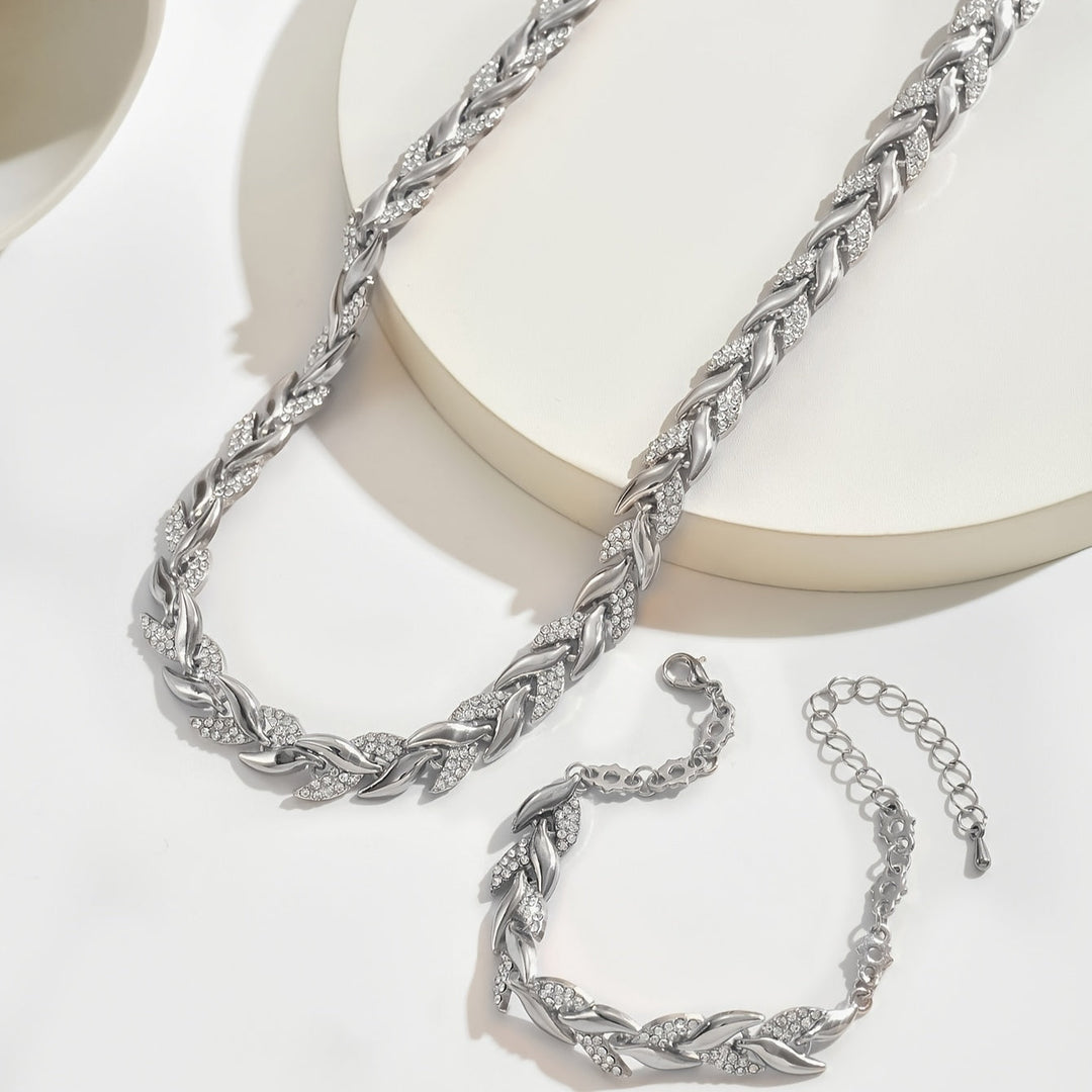 Claudine | Crystal Necklace and Bracelet Set