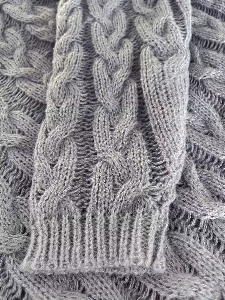 Lydia | Pull à capuche en grosse maille