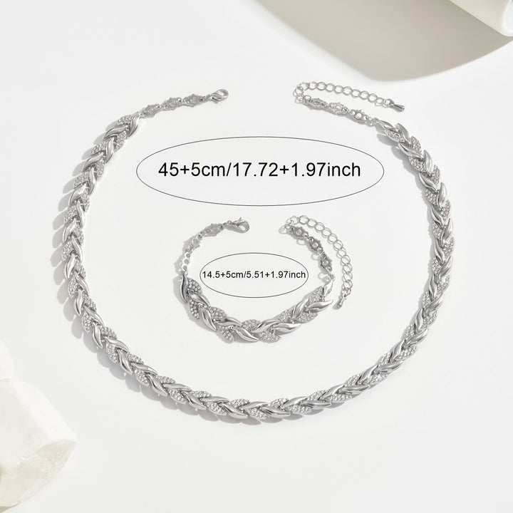 Claudine | Crystal Necklace and Bracelet Set