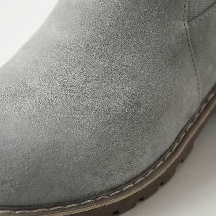 Lean | Suede-Look Buckle Ankle Booties