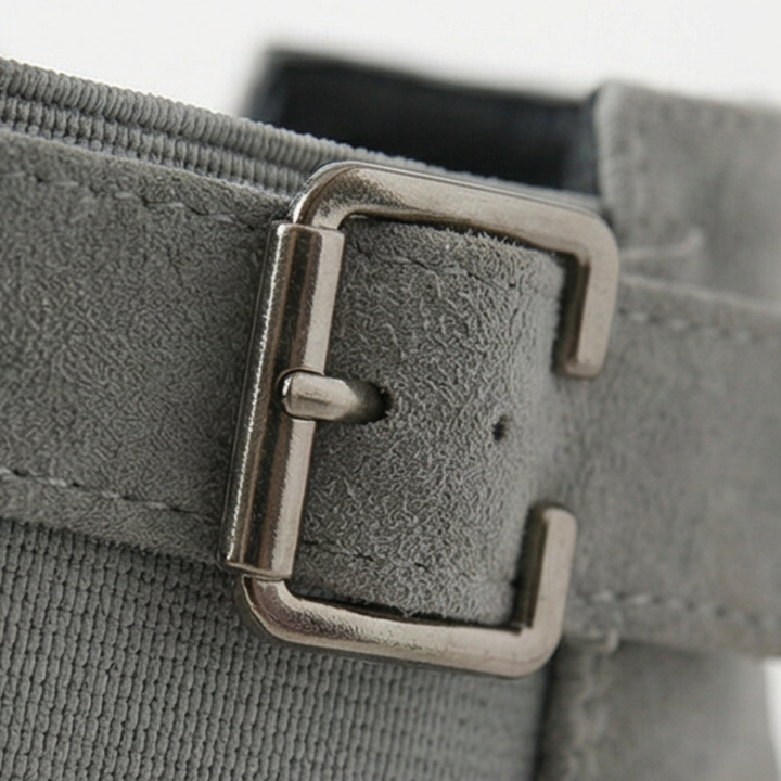 Lean | Suede-Look Buckle Ankle Booties