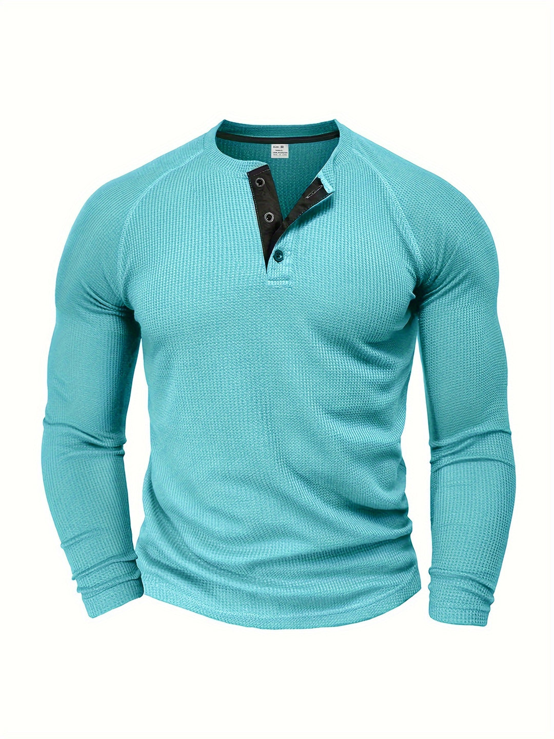 Reid | Waffle-Knit Henley Long Sleeve