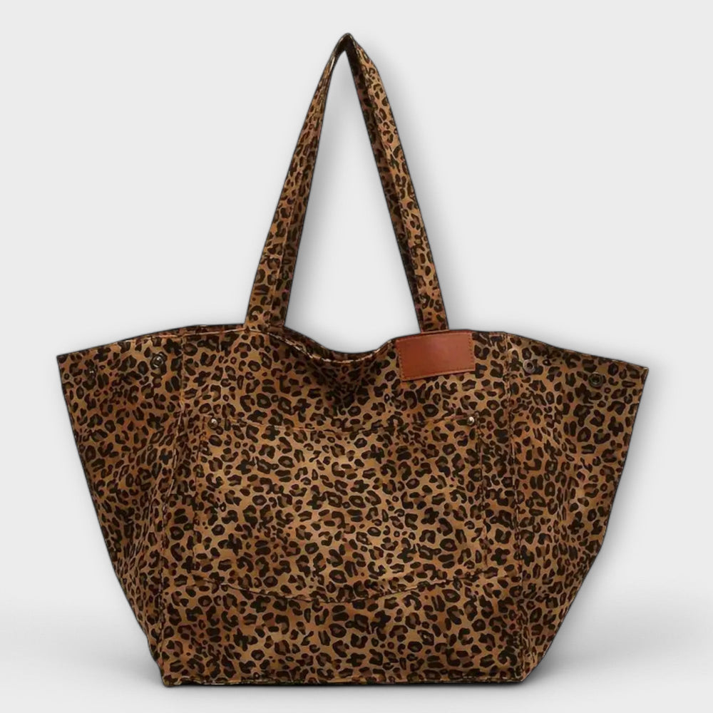 Haaniya | Sac à bandoulière élégant en toile à imprimé léopard