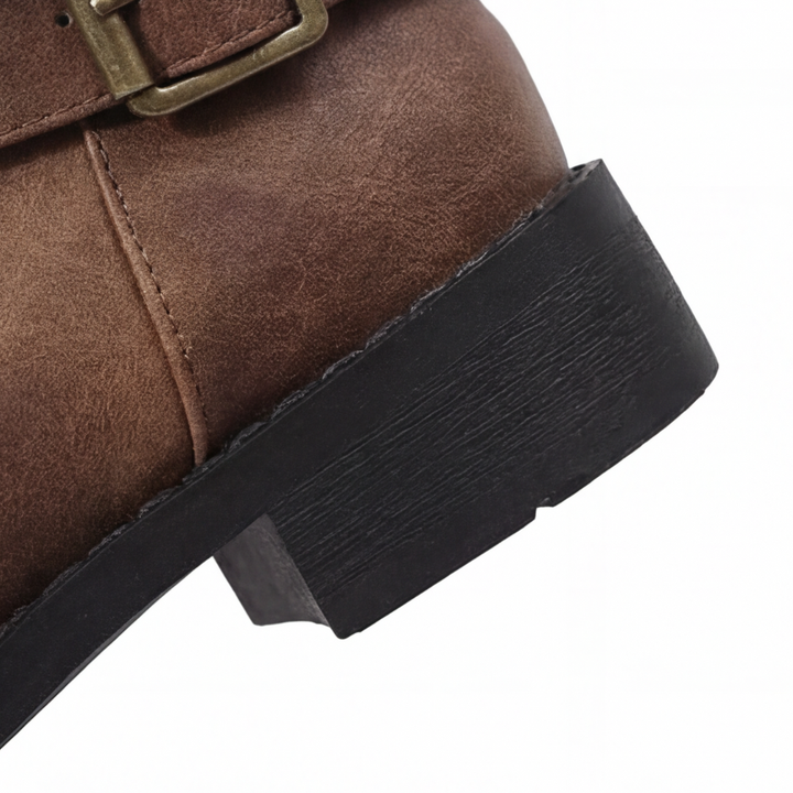 Eyla | Bottines mi-mollet froissées à porter souple