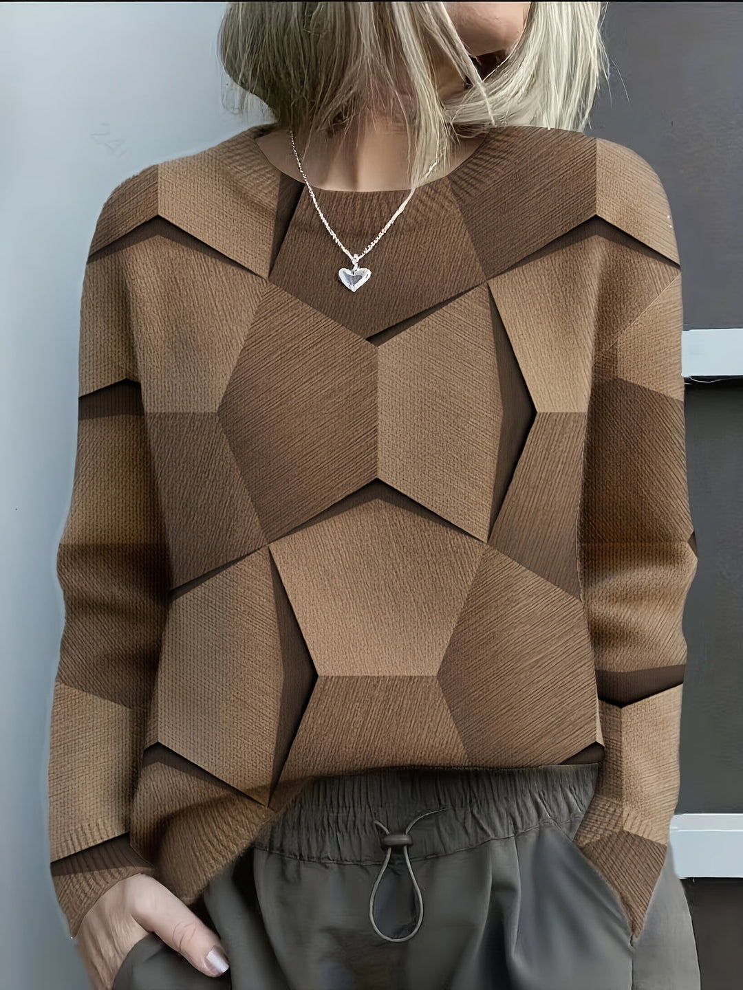Gwyneth | Pull en maille à blocs de couleurs géométriques