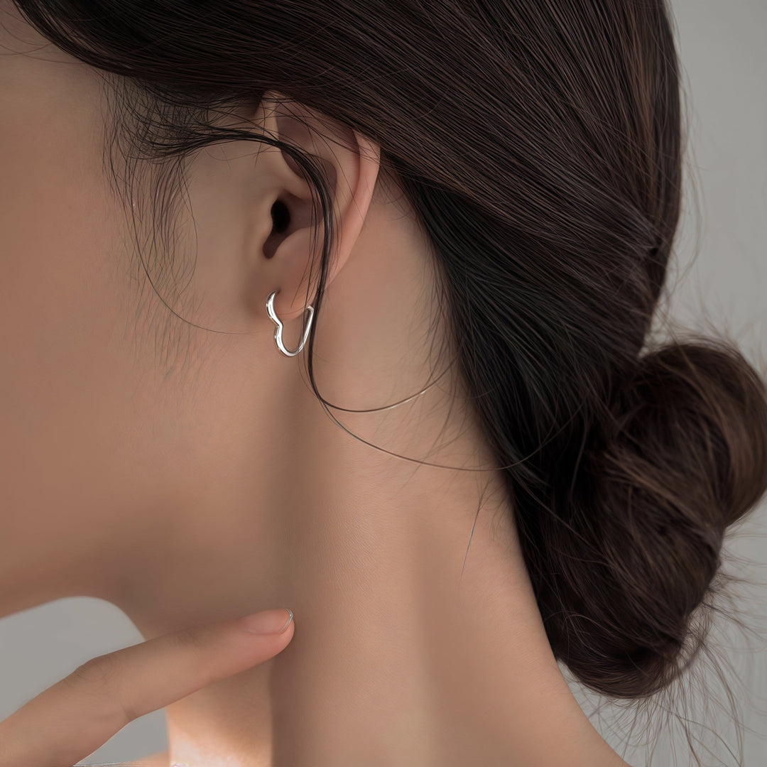 Eve | Golden Heart Stainless Steel Earrings