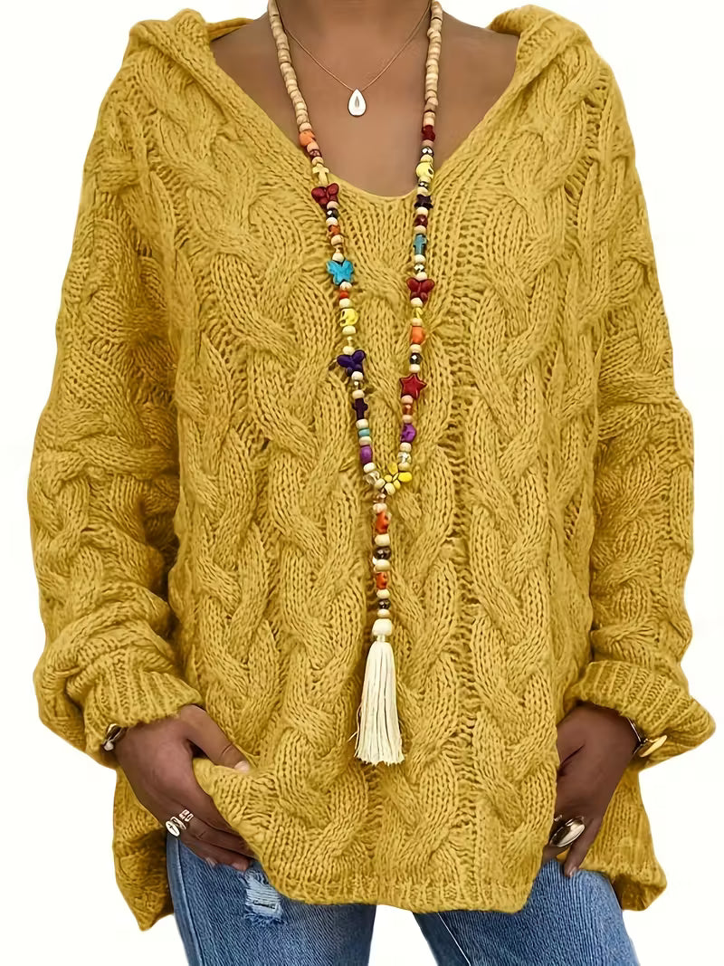 Lydia | Pull à capuche en grosse maille
