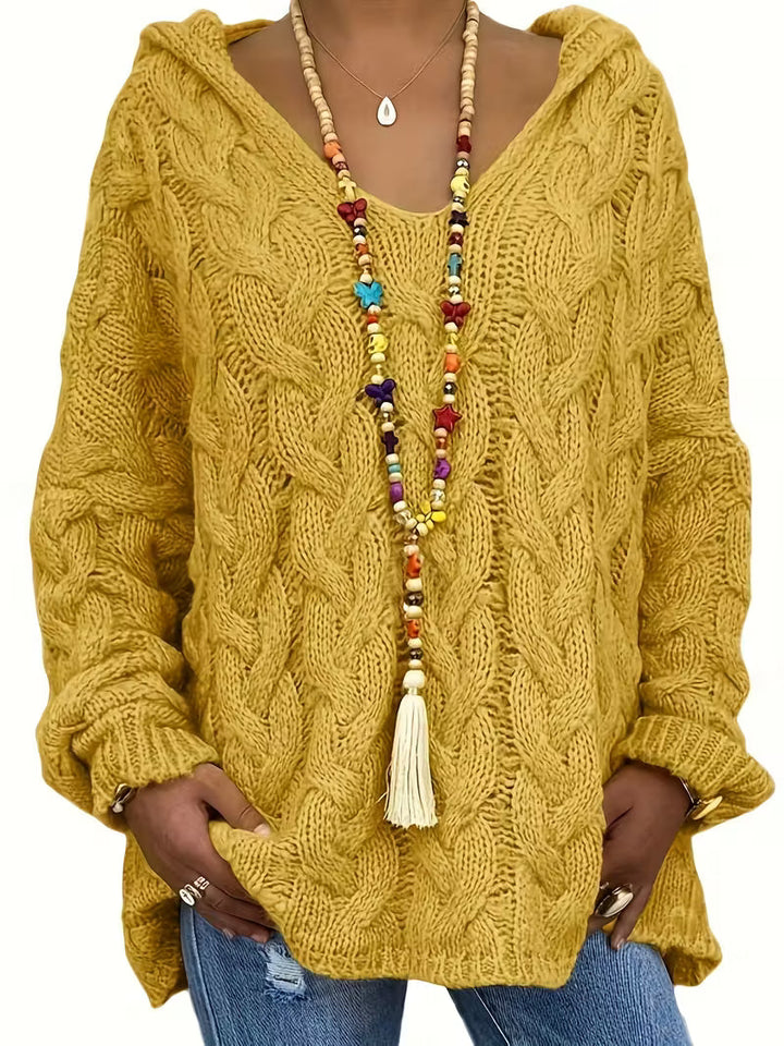 Lydia | Pull à capuche en grosse maille