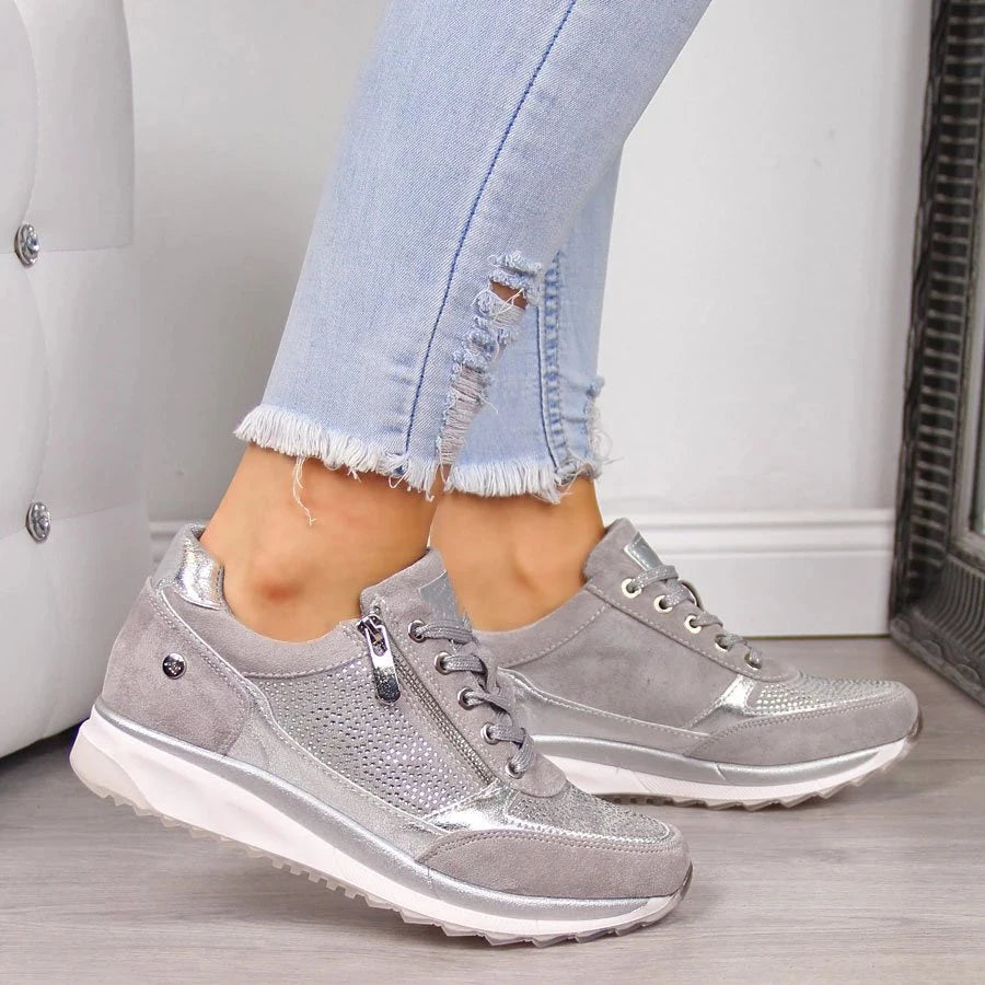 Emalie | Zip-Up Comfort Sneakers