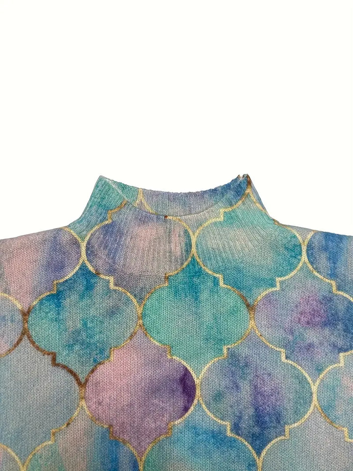 Kinsley | Pull à col roulé aquarelle de rêve