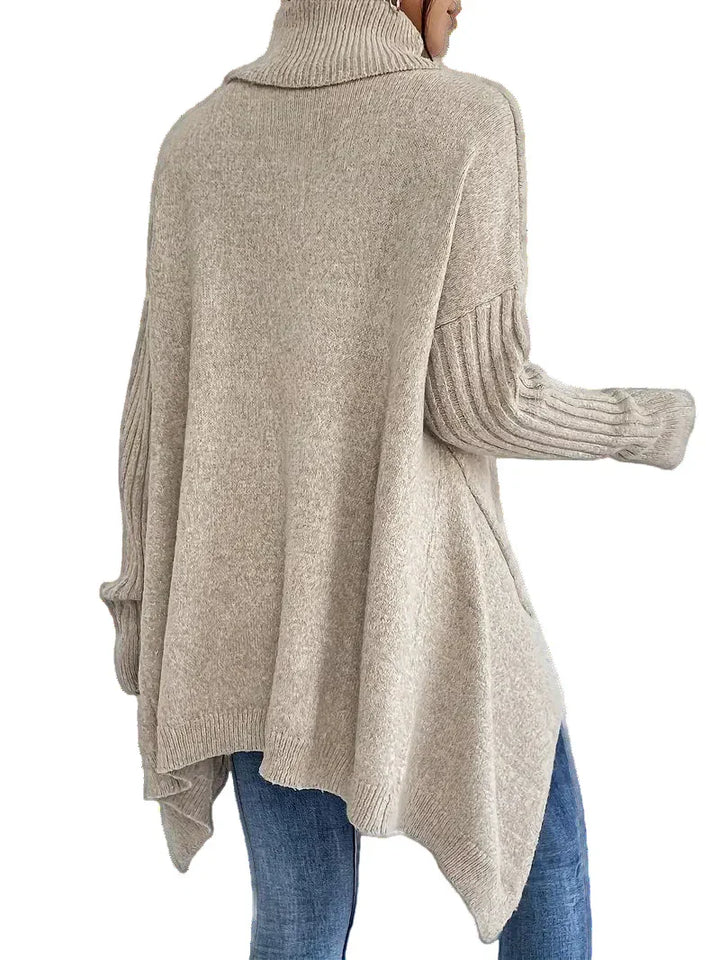 Naomi | Pull à col roulé asymétrique douillet