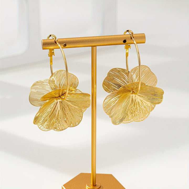 Lyly-Rose | Exaggerated Gold Hollow Earrings