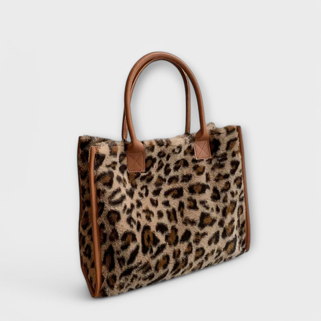Scout | Chic Leopard Print Plush Tote