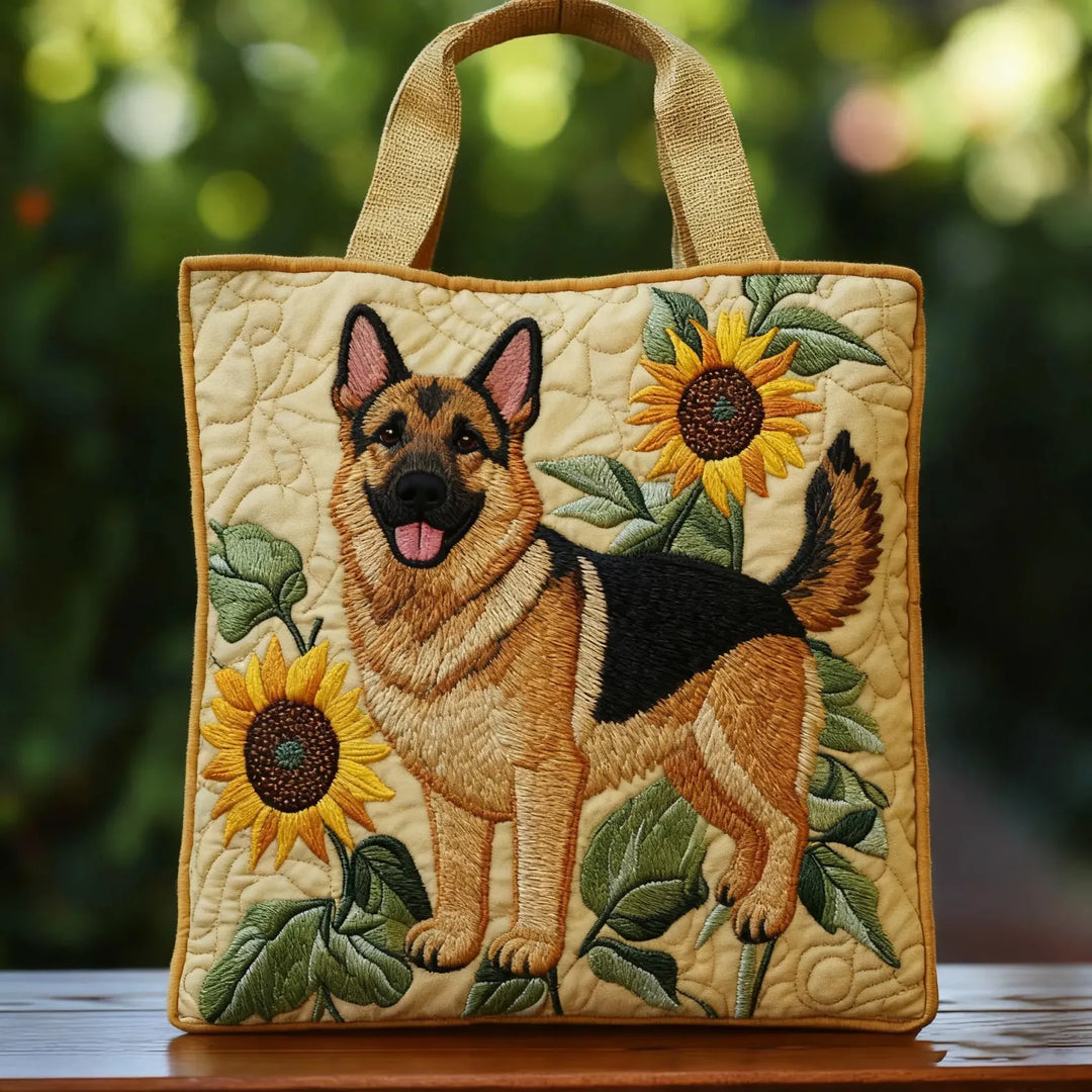 Oluwatamilore | Floral Tote Bag German Shepherd