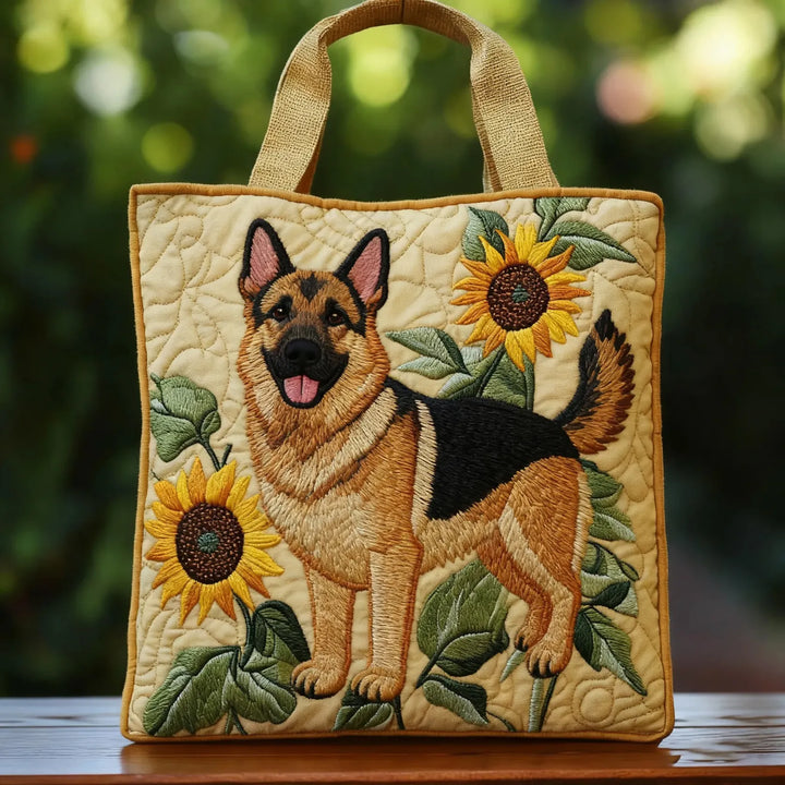 Oluwatamilore | Floral Tote Bag German Shepherd