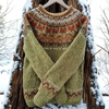 Briony | Fair Isle Knit Sweater With Patterned Yoke